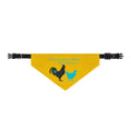 Clip-On Pet Bandana — Yellow Rooster & Hen Farm Life Dog Collar Accessory