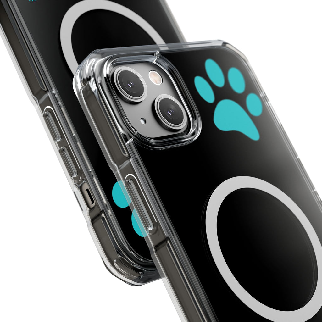 Clear Magnetic Phone Case — "Dicks and Chicks Hen House" Poultry & Pet Paw Design