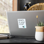 What’s In Your Coop? Chicken Rooster Vinyl Sticker — Kiss-Cut Decal for Barns, Tractors & Farm Decor