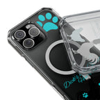 Clear Magnetic Phone Case — "Dicks and Chicks Hen House" Poultry & Pet Paw Design
