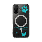 Clear Magnetic Phone Case — "Dicks and Chicks Hen House" Poultry & Pet Paw Design