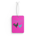 Rooster & Hen Car Air Freshener — Pink Farmhouse Scented Tag