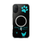 Clear Magnetic Phone Case — "Dicks and Chicks Hen House" Poultry & Pet Paw Design