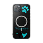 Clear Magnetic Phone Case — "Dicks and Chicks Hen House" Poultry & Pet Paw Design