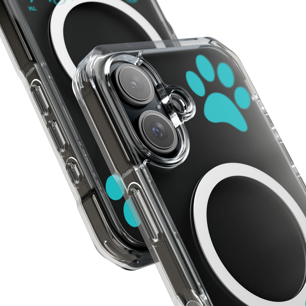 Clear Magnetic Phone Case — "Dicks and Chicks Hen House" Poultry & Pet Paw Design