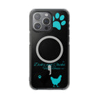 Clear Magnetic Phone Case — "Dicks and Chicks Hen House" Poultry & Pet Paw Design