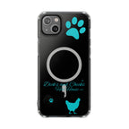 Clear Magnetic Phone Case — "Dicks and Chicks Hen House" Poultry & Pet Paw Design