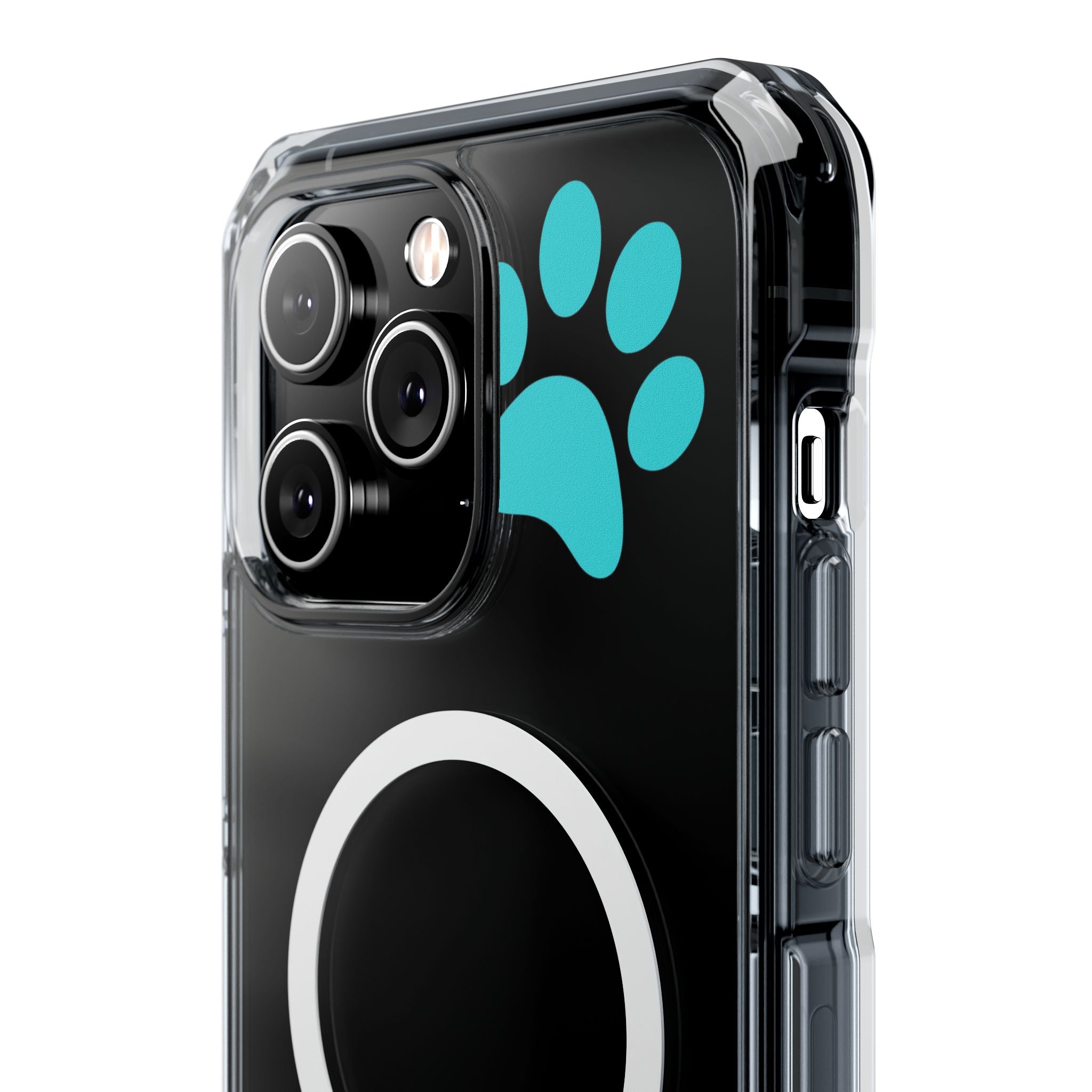 Clear Magnetic Phone Case — "Dicks and Chicks Hen House" Poultry & Pet Paw Design