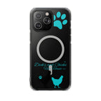 Clear Magnetic Phone Case — "Dicks and Chicks Hen House" Poultry & Pet Paw Design