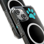 Clear Magnetic Phone Case — "Dicks and Chicks Hen House" Poultry & Pet Paw Design