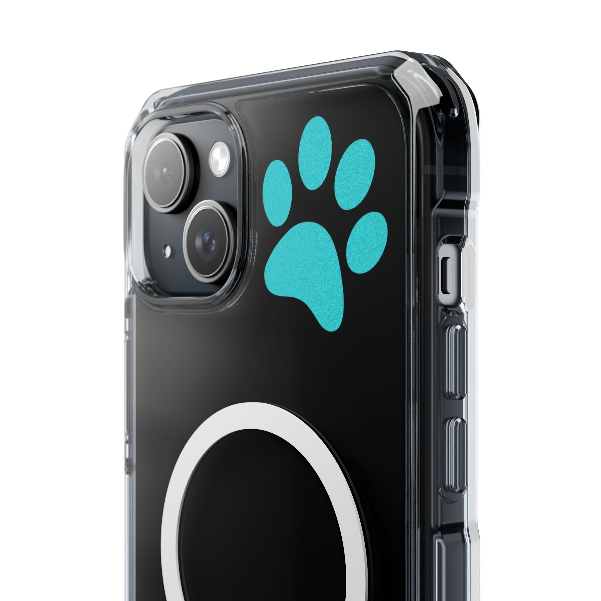 Clear Magnetic Phone Case — "Dicks and Chicks Hen House" Poultry & Pet Paw Design