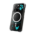 Clear Magnetic Phone Case — "Dicks and Chicks Hen House" Poultry & Pet Paw Design