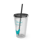 Chicken Rooster & Hen 16oz Tumbler with Straw - Farmhouse Sunsplash Design
