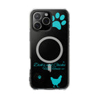 Clear Magnetic Phone Case — "Dicks and Chicks Hen House" Poultry & Pet Paw Design